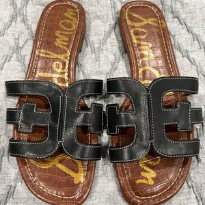 SAM EDELMAN-Bay Slide Sandal. Size 8.5, Color Black. Worn in great condition.